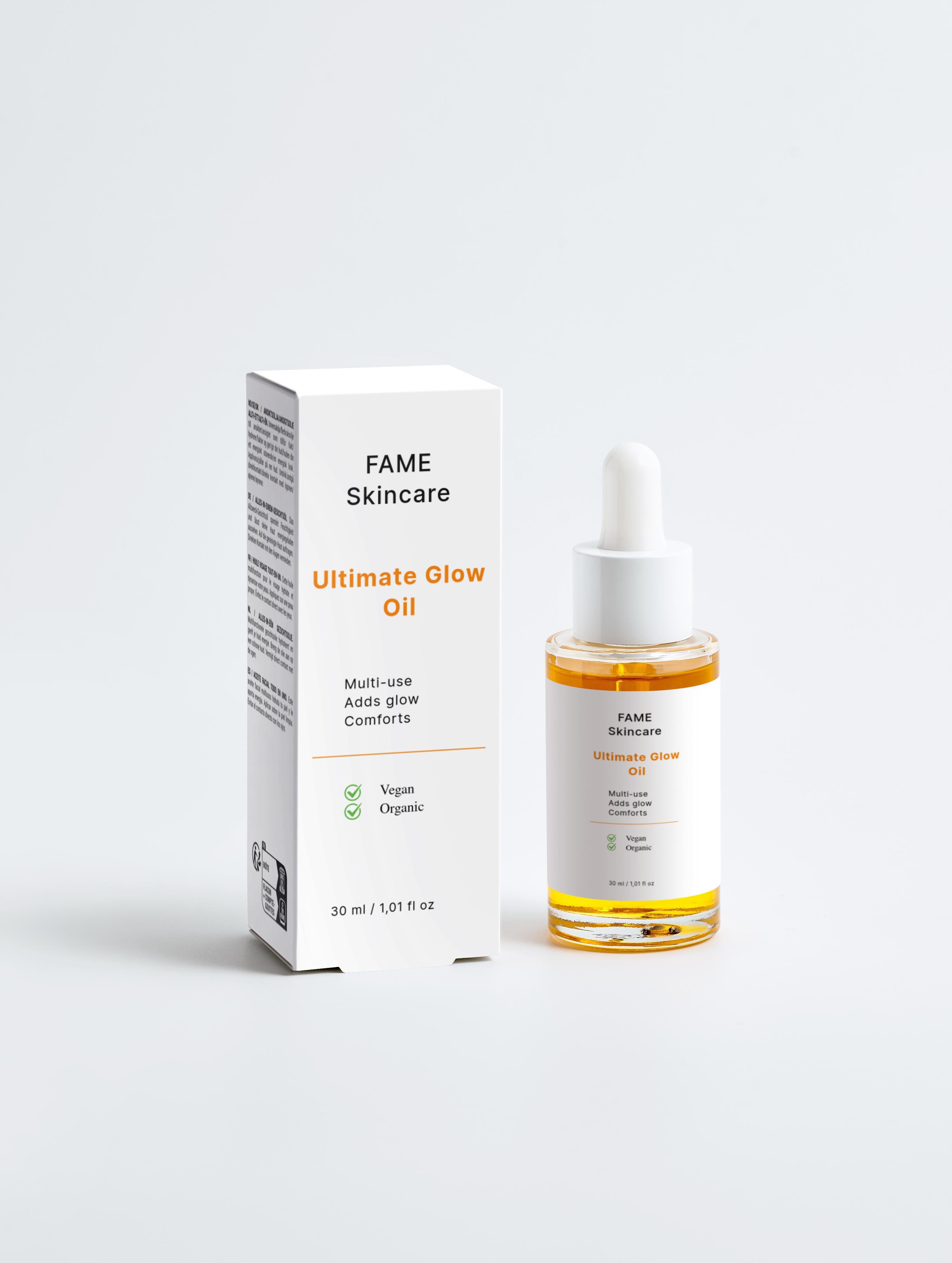 Fameskin Ultimate Glow Oil – Vegan & Organic Gezichtsolie voor Stralende Huid (30 ml)