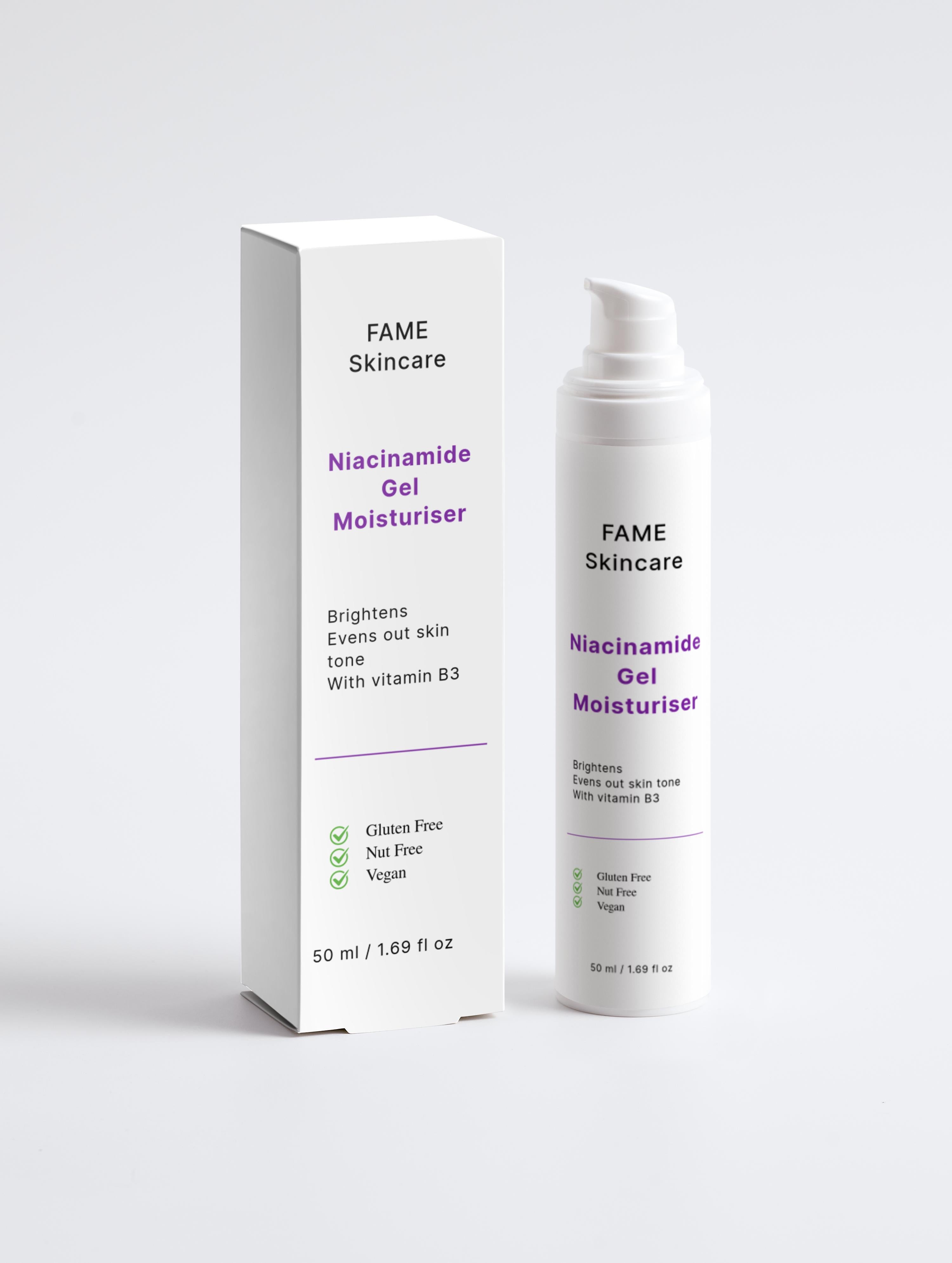 Fameskin Niacinamide Gel Moisturiser – Gelcrème met Vitamine B3 voor Egalere & Stralende Huid (50 ml)