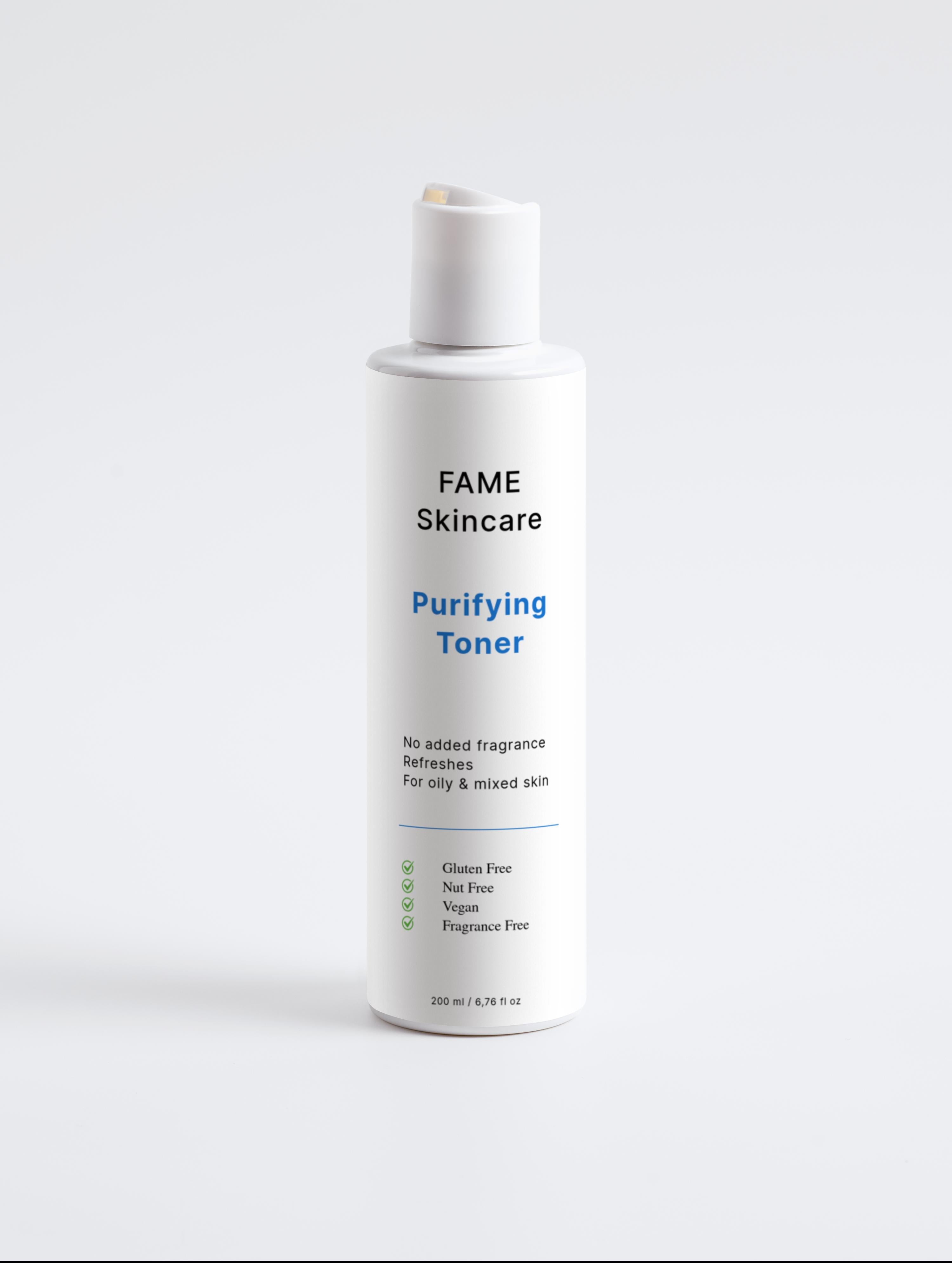 Fameskin Purifying Toner – Fragrance Free Toner voor Vette & Gemengde Huid (200 ml)